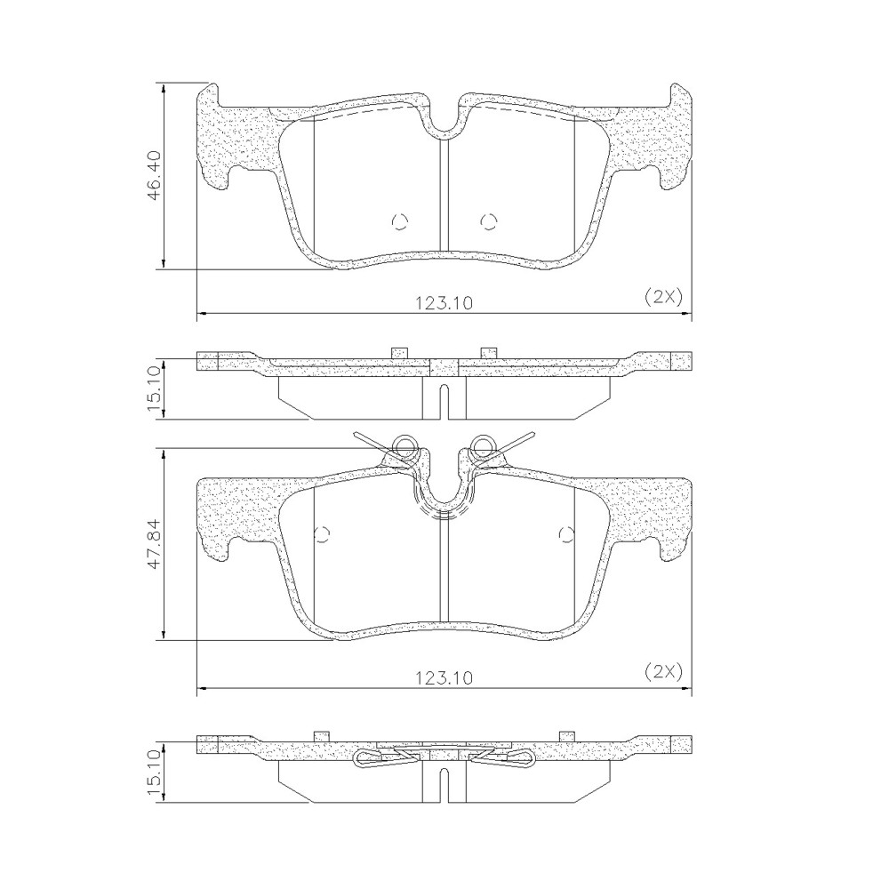 733 Pastilla de Freno Trasera