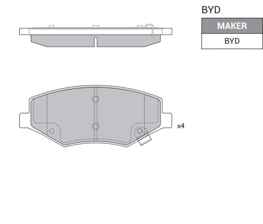 1013 Pastilla de Freno del Byd  L140.00