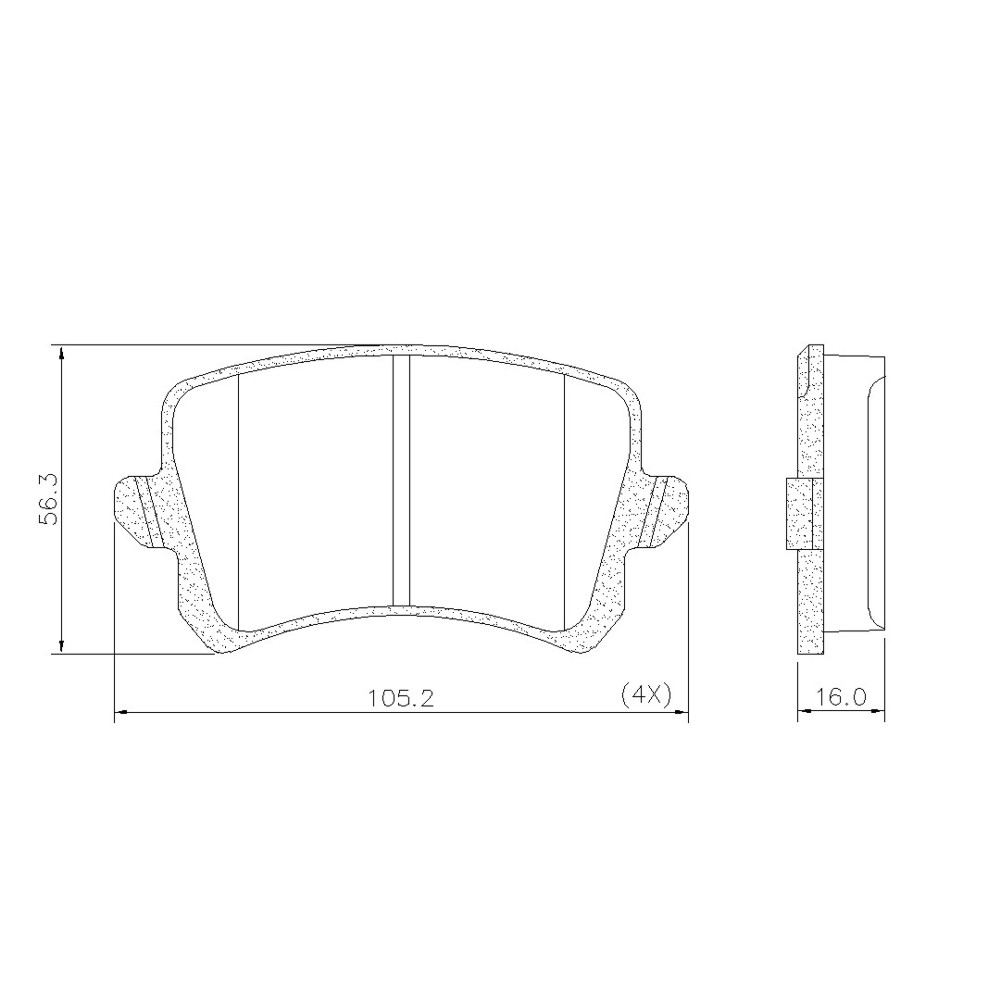 538 Pastilla de Freno Trasera