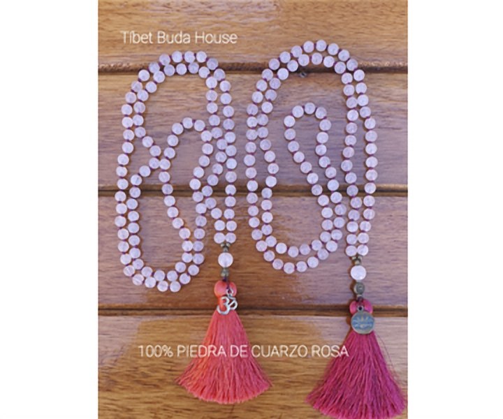 Japa Mala 100% Cuarzo Rosa